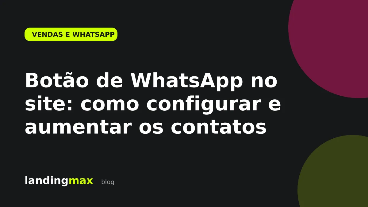 Ícone de WhatsApp em um site no celular