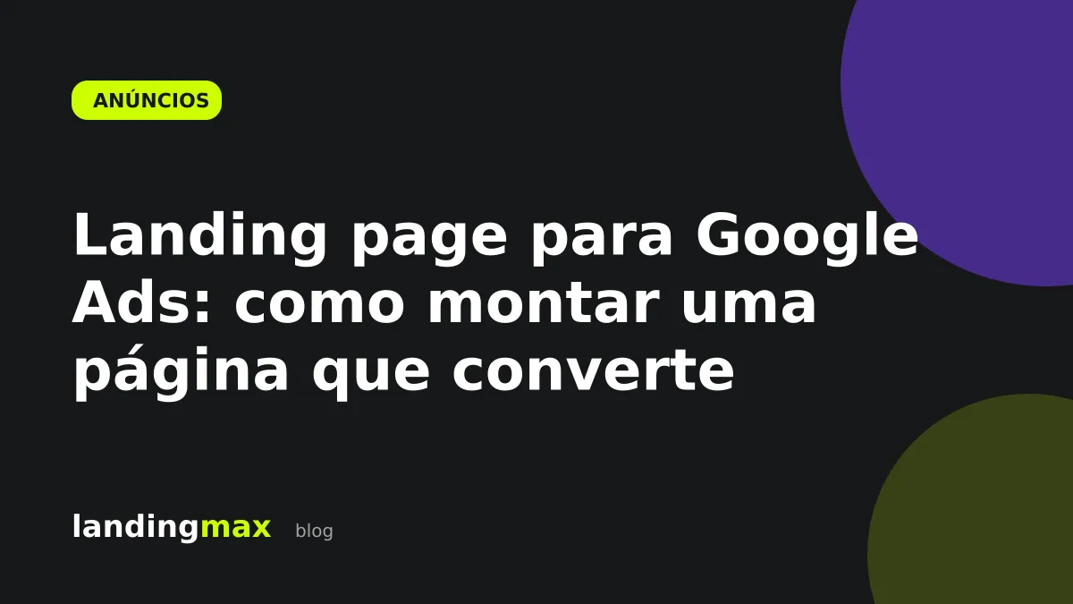 Gráfico de resultados de uma landing page para Google Ads