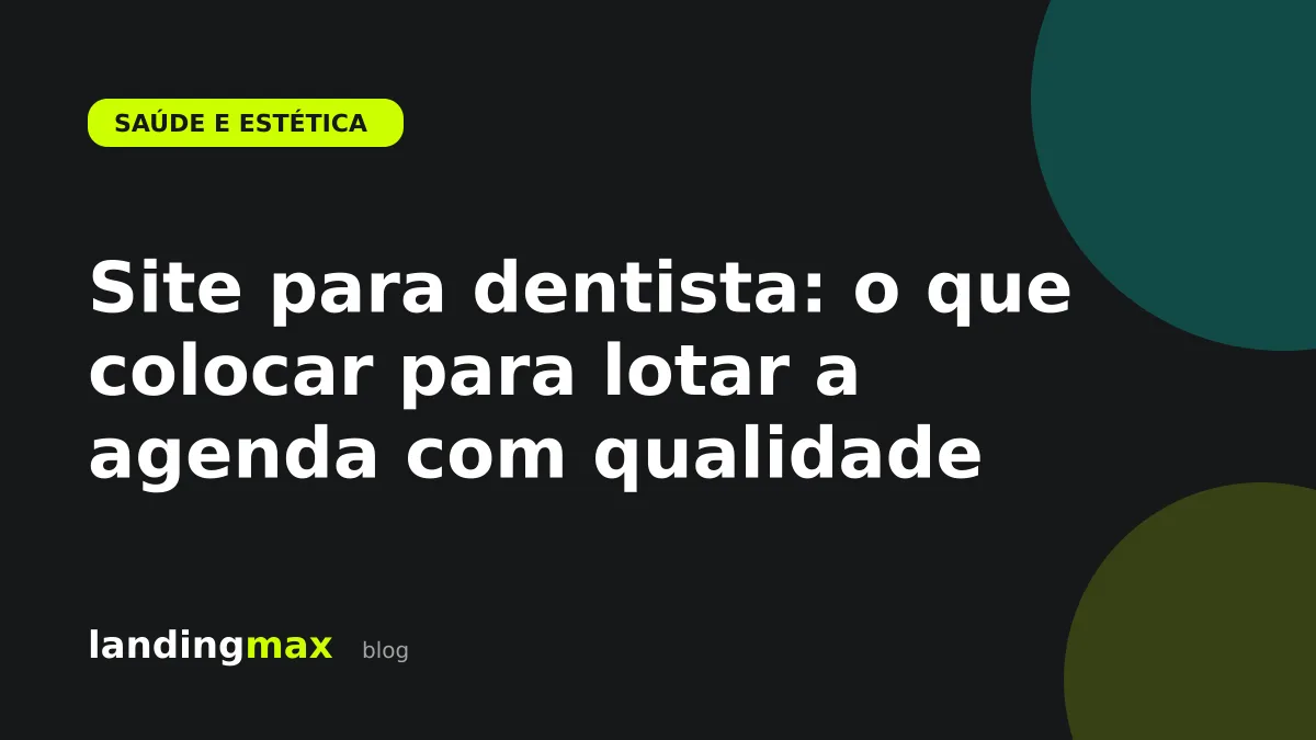 Ilustração de dente representando um site para dentista