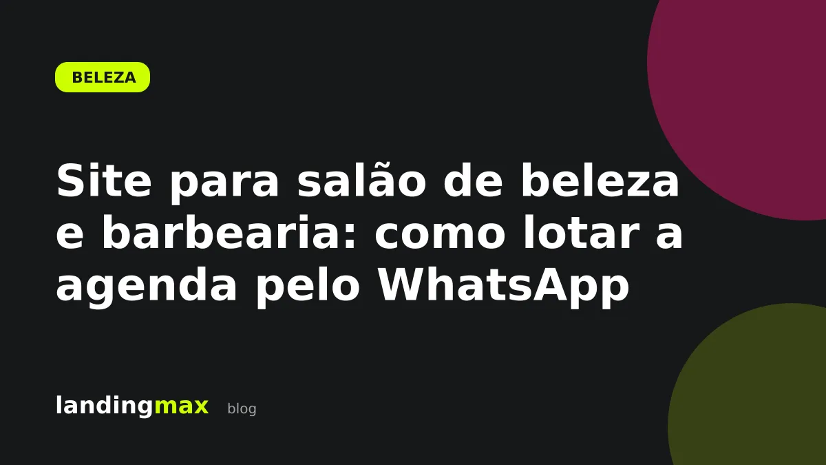 Tesoura representando um site para salão de beleza
