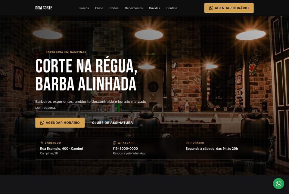 Prévia do modelo Barbearia 01